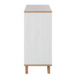 Dressoir Svene witte pijnboomhouten look/Navarra eikenhouten look - Witte pijnboomhouten look/Navarra eikenhoutkleurig - Breedte: 120 cm