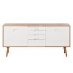 Dressoir Verwood I Bruin - Wit - Plaatmateriaal - 160 x 75 x 40 cm