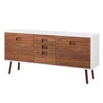 Dressoir Verwood I Bruin - Wit - Plaatmateriaal - 160 x 75 x 40 cm