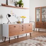 Dressoir Verwood I Bruin - Wit - Plaatmateriaal - 160 x 75 x 40 cm