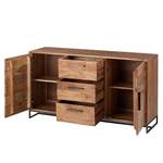 Dressoir Woodson massief acaciahout/ijzer - Acaciahouten Lichtbruin - Breedte: 145 cm