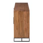 Dressoir Woodson massief acaciahout/ijzer - Acaciahouten Lichtbruin - Breedte: 145 cm