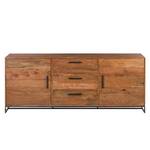 Credenza Woodson Acacia massello/ferro - Acacia Marrone chiaro - Larghezza: 200 cm