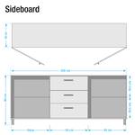 Sideboard Woodson Akazie massiv / Eisen - Akazie Braun - Breite: 200 cm
