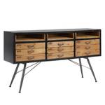 Sideboard Xodos Eisen / Tanne massiv - Schwarz / Tanne - 155 cm