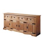 Dressoir Zacateca antiek geolied grenenhout - met 4 deuren en 4 lades