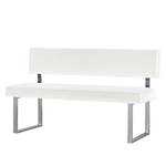 Banc Eléganta avec dossier Cuir synthétique blanc