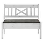 Banc Fjord sans accoudoirs Pin massif Blanc / Ambre - Epicéa blanc / Epicéa gris - Largeur : 97 cm - Sans accoudoirs