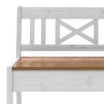 Banc Fjord sans accoudoirs Pin massif Blanc / Ambre - Epicéa blanc / Epicéa lessivé - Largeur : 140 cm - Sans accoudoirs