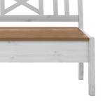 Banc Fjord sans accoudoirs Pin massif Blanc / Ambre - Epicéa blanc / Epicéa lessivé - Largeur : 140 cm - Sans accoudoirs