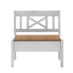 Banc Fjord sans accoudoirs Pin massif Blanc / Ambre - Epicéa blanc / Epicéa lessivé - Largeur : 97 cm - Sans accoudoirs