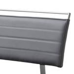 Banc Lezuza Imitation cuir / Acier inoxydable - Gris