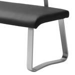 Banc Lezuza Imitation cuir / Acier inoxydable - Noir