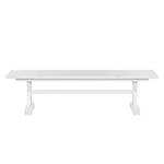 Banc South Hampton Acacia partiellement massif - Blanc