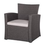 Sitzgruppe Brindisi (4-teilig) Polyrattan Dunkelgrau