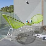 Mobili da salotto Copacabana (3 pezzi) Polyrattan verde Set tavolino e sedie da giardino Copacabana (3 pezzi) - Materiale sintetico - Verde