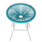 Set tavolino e sedie Copacabana IV 3 pezzi - Materiale sintetico/Metallo - Blu chiaro /Bianco