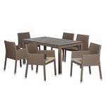 Ensemble de jardin Facil II Polyrotin cappuccino / Polywood  gris