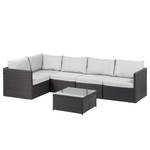 Sitzgruppe Paradise Lounge I (6-teilig) Webstoff / Polyrattan - Grau / Hellgrau