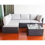 Sitzgruppe Paradise Lounge I (6-teilig) Webstoff / Polyrattan - Grau / Hellgrau