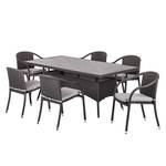 Table et chaises Paradise Lounge II Polyrotin gris