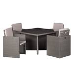 Sitzgruppe Paradise Lounge III Polyrattan / Webstoff - Grau / Beige