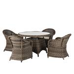 Sitzgruppe Royal Comfort (5-teilig) Polyrattan Braun