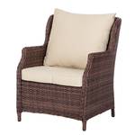 Sitzgruppe Vincenzo (4-teilig) Polyrattan - Braun/Beige