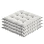 Coussins Garden Basic (lot de 4) Tissu - Blanc