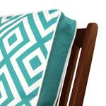 Coussin dassise Hayes Tissu - Turquoise / Blanc