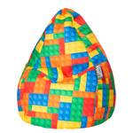 Pouf poire BeanBag Bricks L Tissu - Multicolore