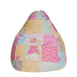 Sitzsack BeanBag Patchwork Flachgewebe Pink - Breite: 70 cm