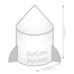 Sitzsack Dotcom Rocket Webstoff - Rot / Grau