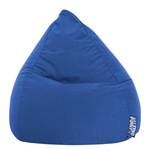 Pouf a sacco Easy L Microfibra - Blu scuro