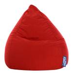 Pouf poire Easy L Microfibre - Rouge cerise