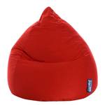 Pouf poire Easy XL Microfibre - Rouge cerise