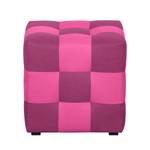 Sitzwürfel Braydon Webstoff Pink / Beere