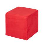 Pouf cubo Fredrik Tessut - Rosso