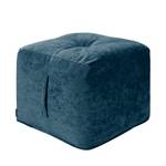 Pouf Piton Velours - Bleu marine