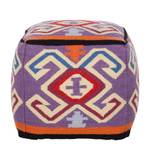 Pouf cube Romero Laine - Multicolore