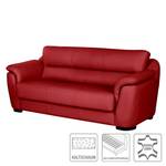 Sofa Alzira (3-Sitzer) Echtleder Echtleder - Rot