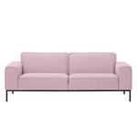 Sofa Ampio (3-Sitzer) Webstoff Stoff Floreana: Rosa - Schwarz