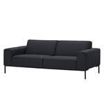 Sofa Ampio (3-Sitzer) Webstoff Stoff Naya: Anthrazit - Schwarz