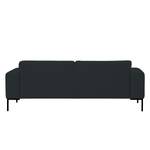 Sofa Ampio Duo (3-Sitzer) Webstoff Stoff Floreana: Anthrazit - Schwarz