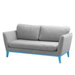 Sofa Argoon (2-Sitzer) Webstoff Füße Blau - Lichtgrau