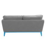 Sofa Argoon (2-Sitzer) Webstoff Füße Blau - Lichtgrau