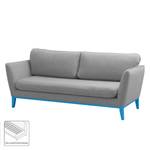 Sofa Argoon (3-Sitzer) Webstoff Füße Blau - Lichtgrau