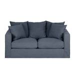 Sofa Ashton (2-Sitzer) Baumwollstoff Baumwollstoff - Blau