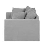 Canapé Ashton (3 places) Tissu en coton gris clair - Gris clair