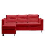 Sofa Wyke II (3-Sitzer mit Hocker) Kunstleder - Rot